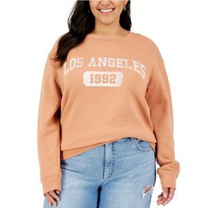 LOVE TRIBE Plus Size Los Angeles 1992 Graphic Sweatshirt Orange 🍊 Peach 🍑 3X NWT